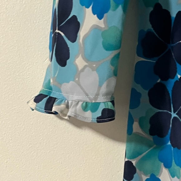 Vintage Newport News MIDI Dress 3/4 Sleeve 1970s Flower Power - Picture 8 of 15